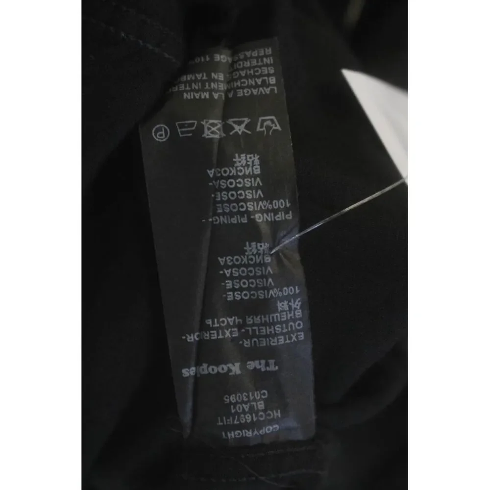 The Kooples Womens Button Down Short Sleeves Pajama Shirt Black Size Small